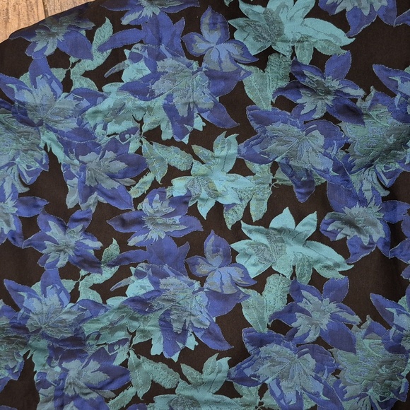 Lulu's Ready for Festivities Blue Multi Floral Jacquard Mini Dress NWT Sz Medium - Picture 3 of 7